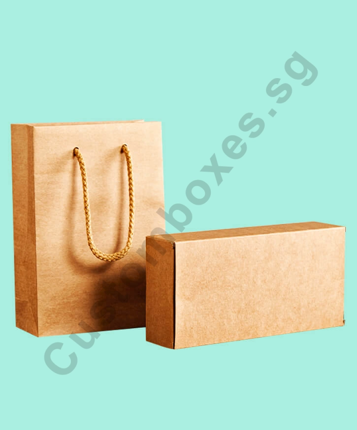 Brown Kraft Paper Bags Custom Boxes Singapore