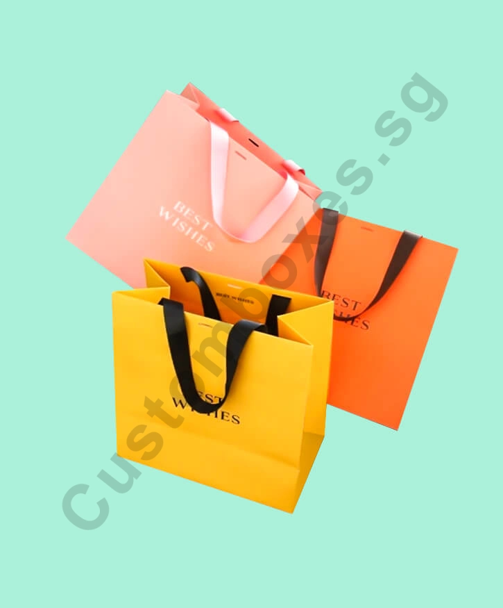 Custom Luxury Paper Bags with Embedded Handles Singapore